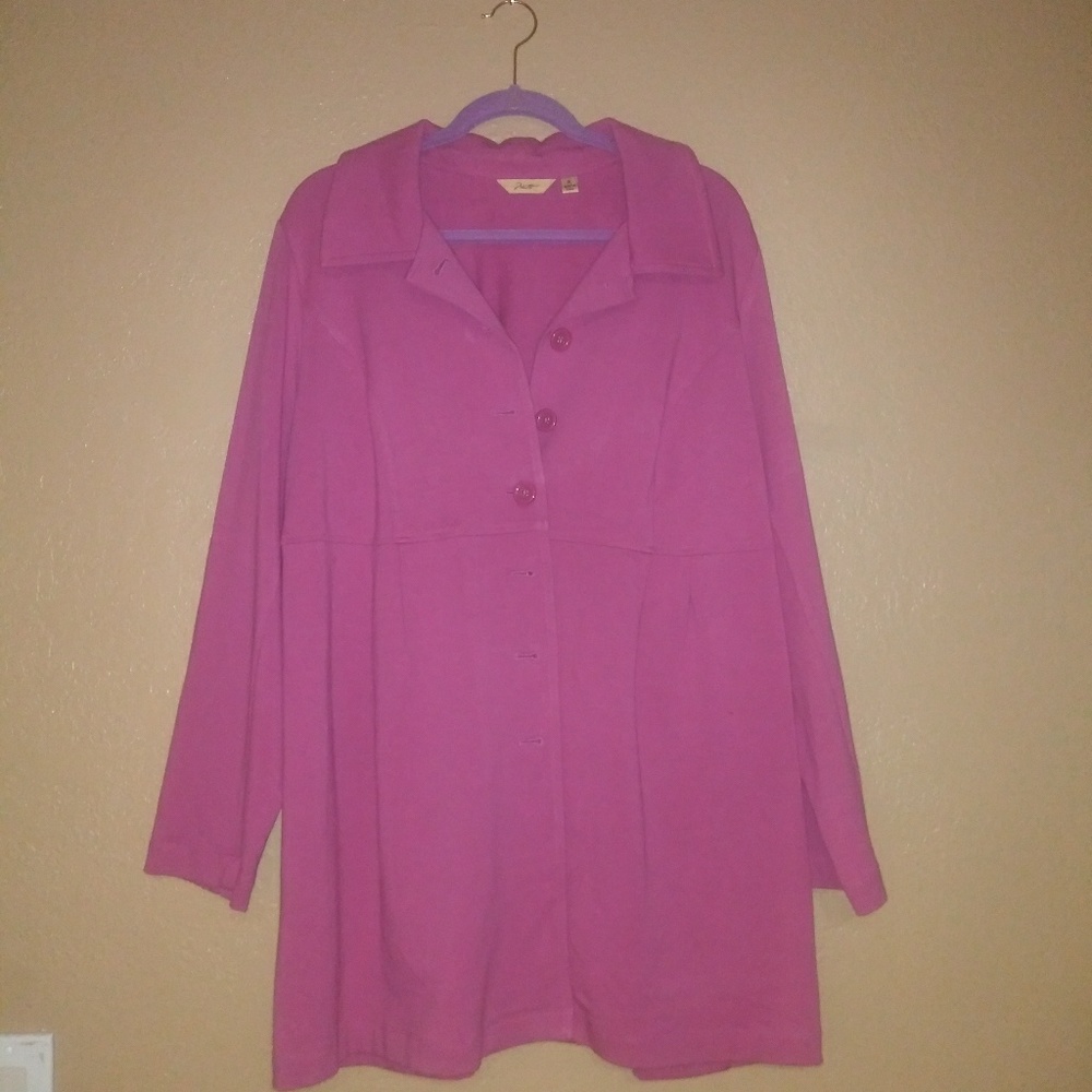 Pink coat womans 1X